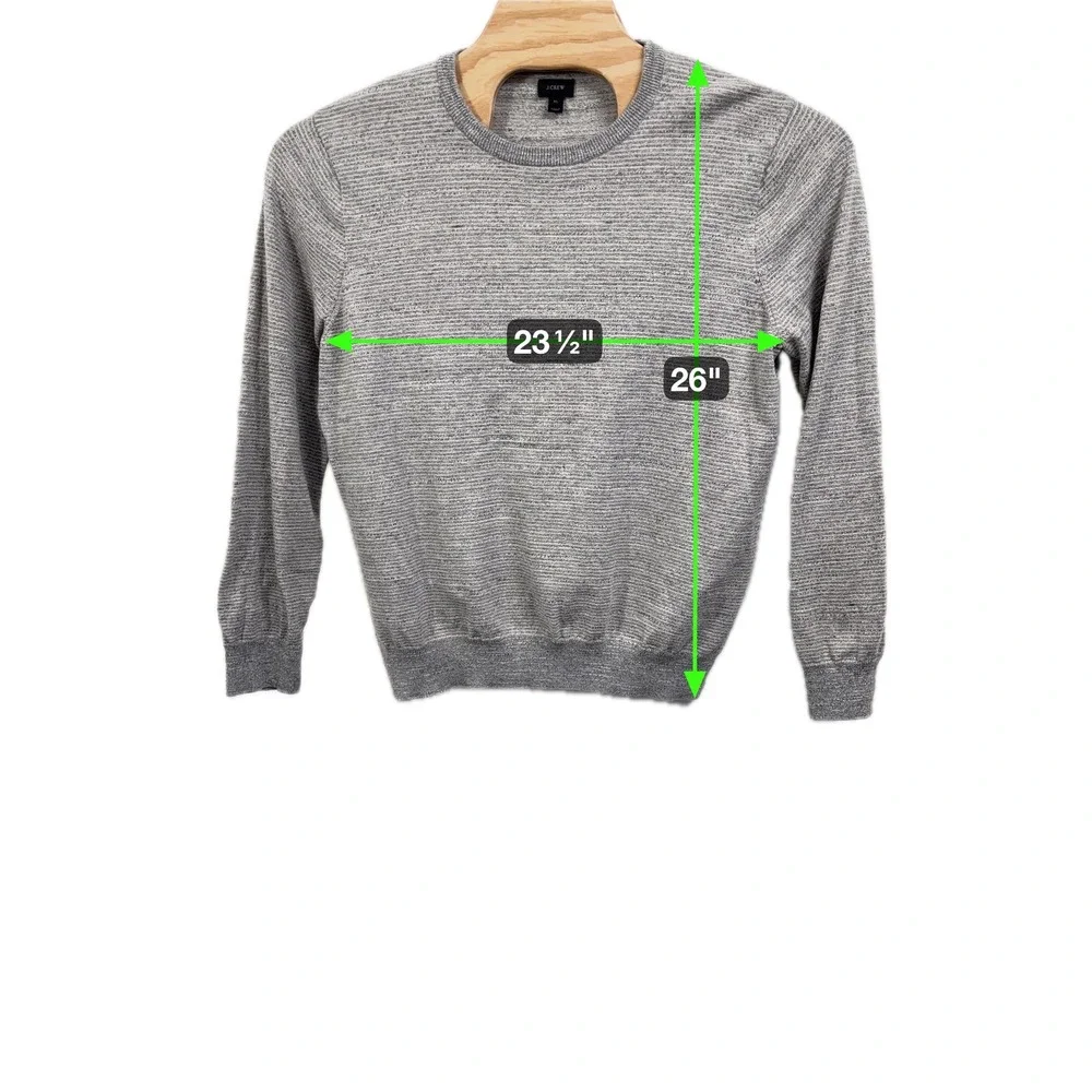 J.Crew Gray Heather Crewneck Cotton Sweater Men's XL Pullover